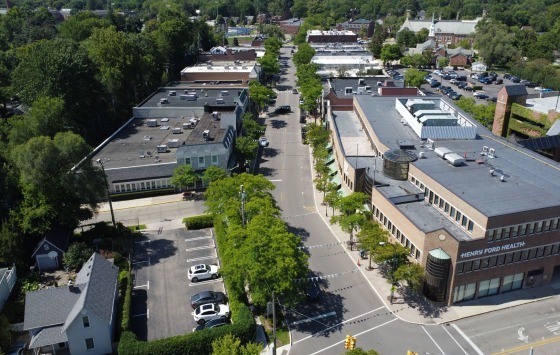 107 Kercheval Ave, Grosse Pointe, MI for lease - Aerial - Image 3 of 6