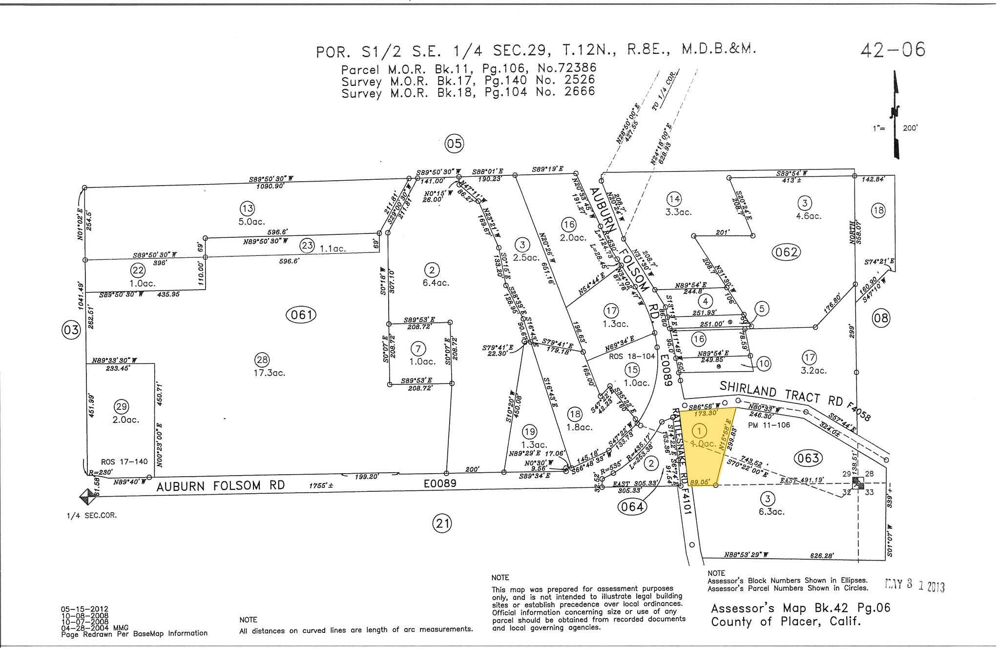 2001 Rattlesnake Bar Rd, Newcastle, CA for sale Plat Map- Image 1 of 1