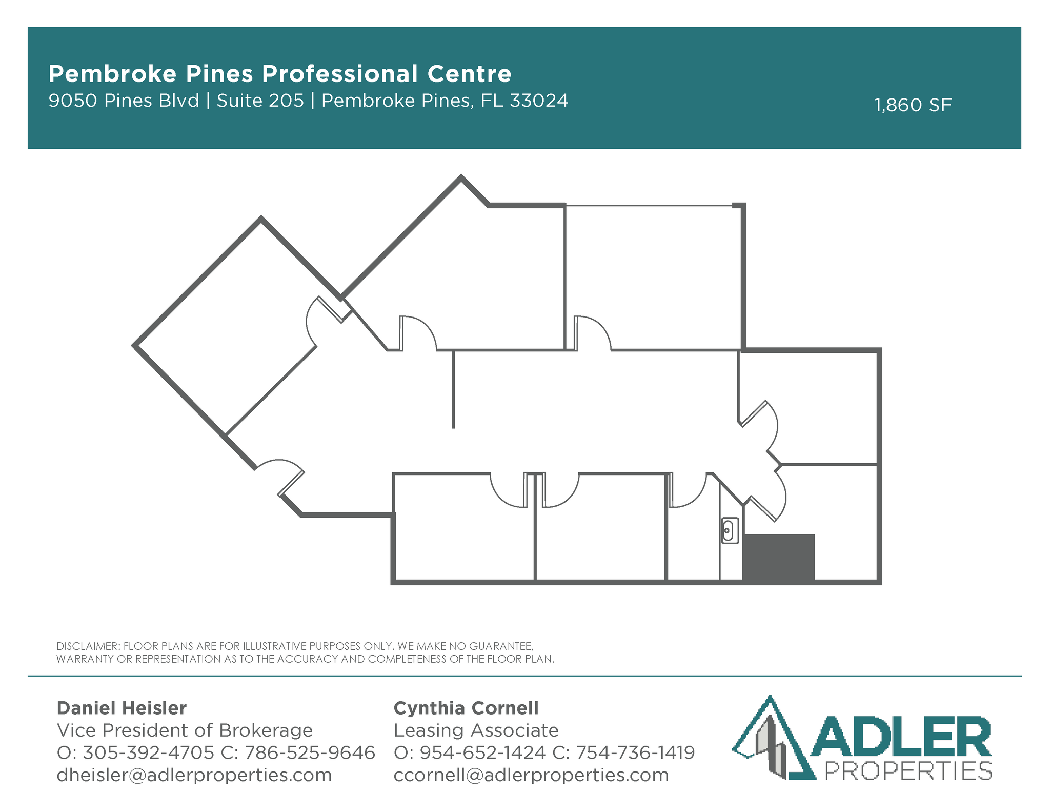 9050 Pines Blvd, Pembroke Pines, FL for lease Floor Plan- Image 1 of 1