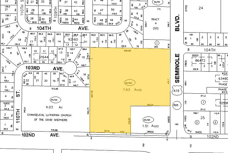 10202-10390 Seminole Blvd, Seminole, FL for lease - Plat Map - Image 2 of 19