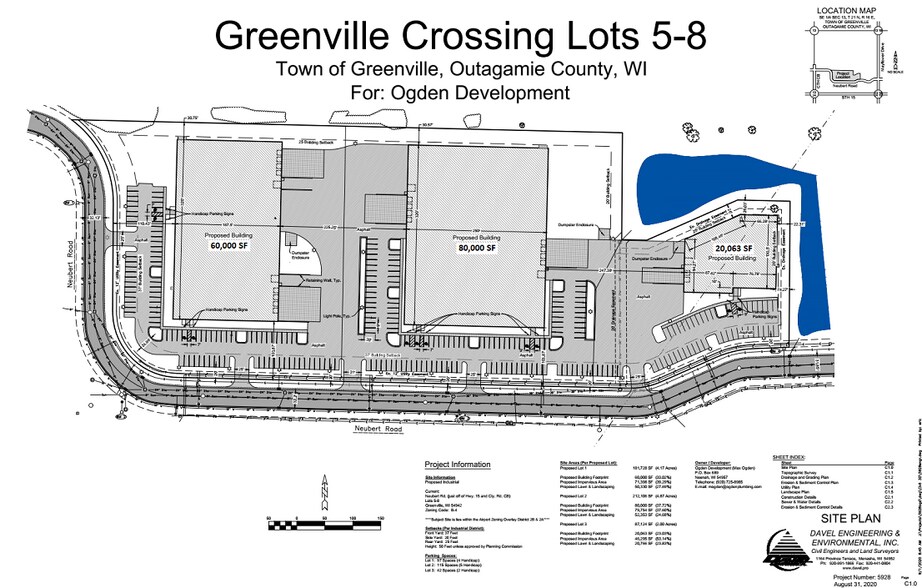W6250 Neubert Rd, Greenville, WI for sale - 3 Building Site Plan PASSED 9-1-20 - Image 1 of 4
