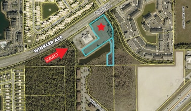 3990 Winkler Ave, Fort Myers, FL - AERIAL  map view