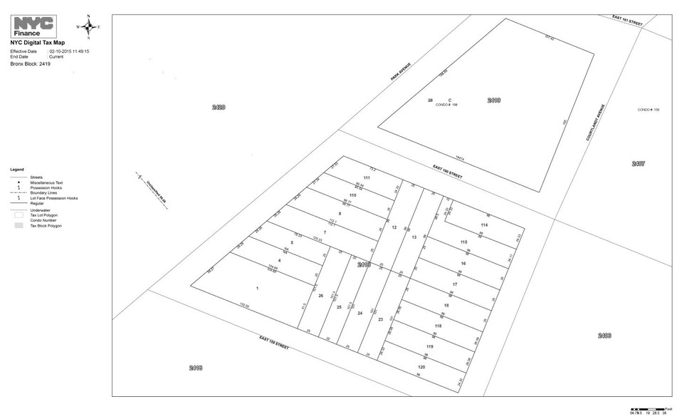 318 E 160th St, Bronx, NY for sale - Plat Map - Image 2 of 3