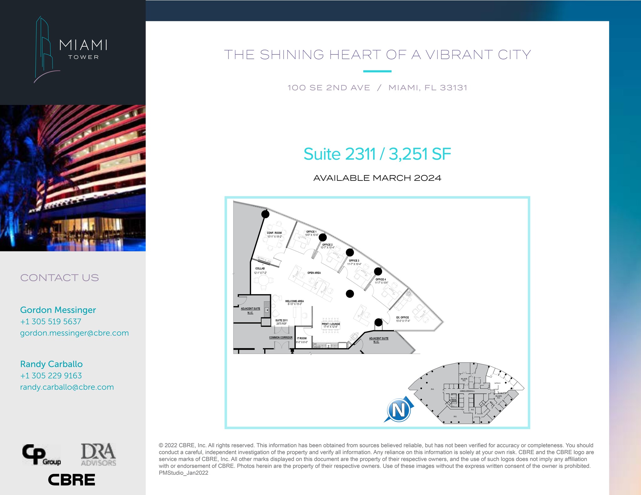 100 SE 2nd St, Miami, FL for lease Site Plan- Image 1 of 1