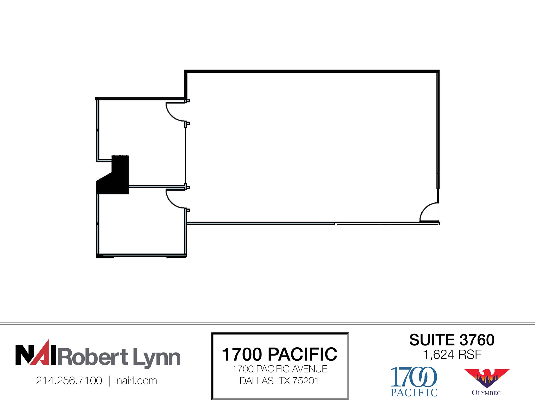 1700 Pacific Ave, Dallas, TX for lease Floor Plan- Image 1 of 1