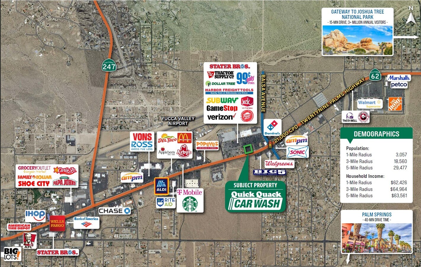 58024 Twentynine Palms Hwy, Yucca Valley, CA 92284 Quick Quack Car Wash