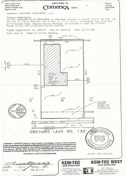 28230 Orchard Lake Rd, Farmington Hills, MI for sale - Plat Map - Image 2 of 9