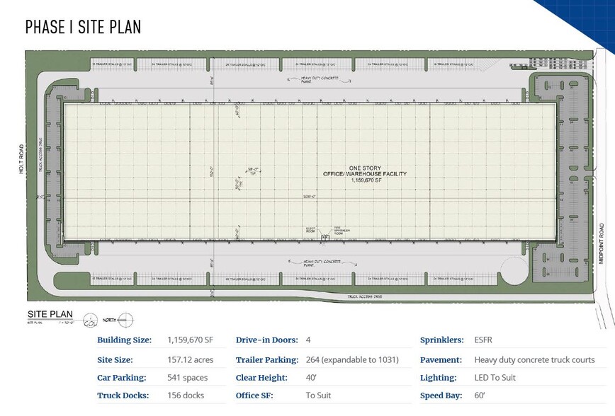 1001 Midpoint Rd, Minooka, IL for lease - Site Plan - Image 2 of 3