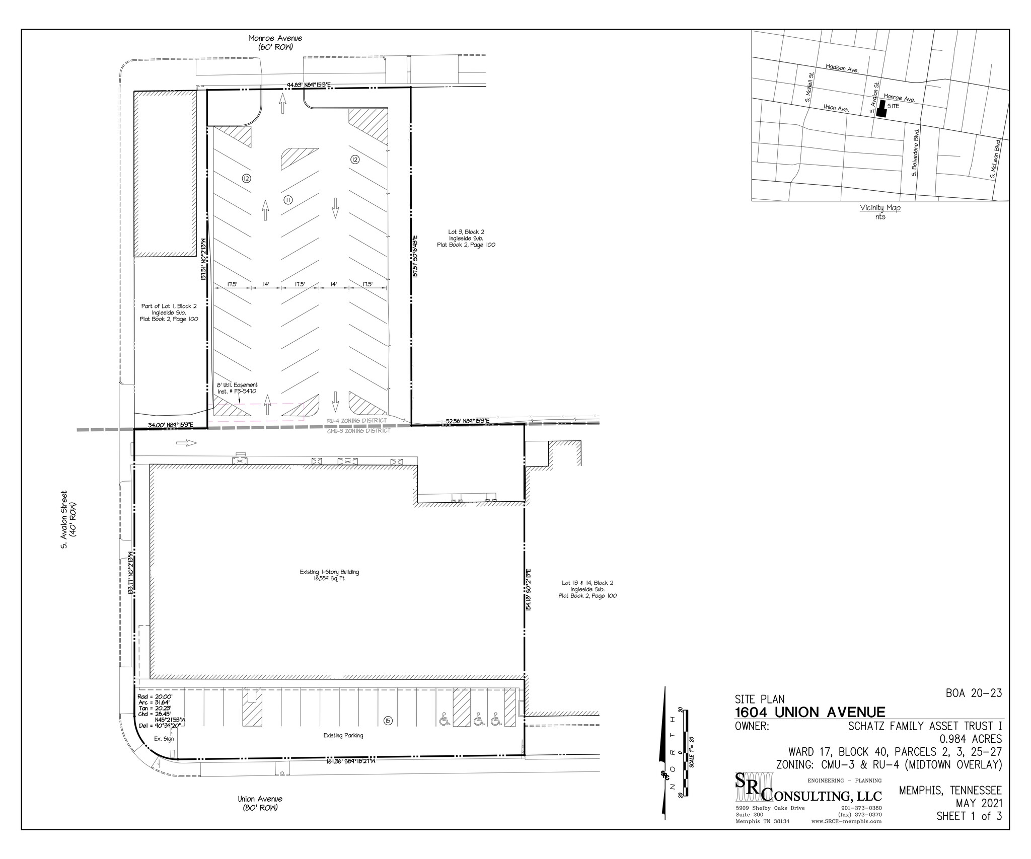 1604-1618 Union Ave, Memphis, TN for lease Site Plan- Image 1 of 1