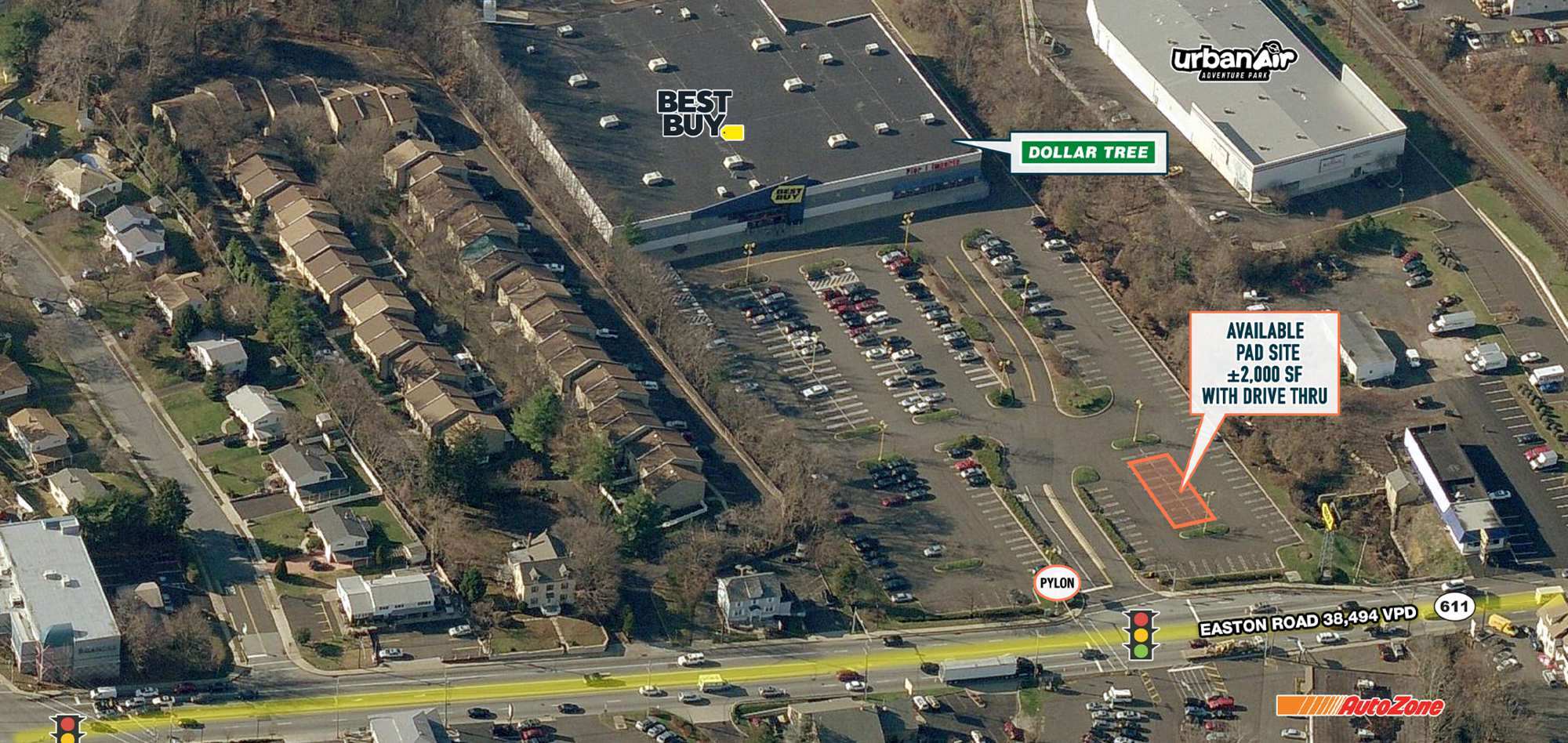 1130-1134 Easton Rd, Willow Grove, PA for lease Aerial- Image 1 of 4