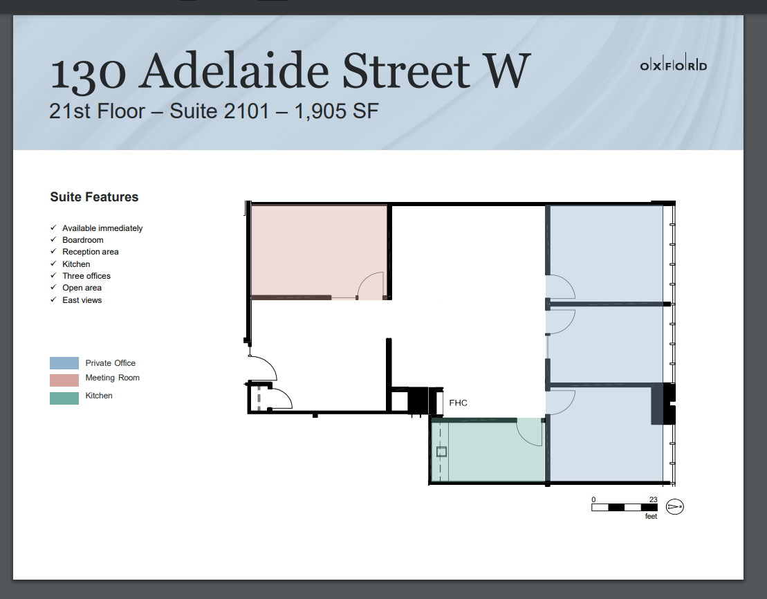 130 Adelaide St W, Toronto, ON for lease Floor Plan- Image 1 of 1