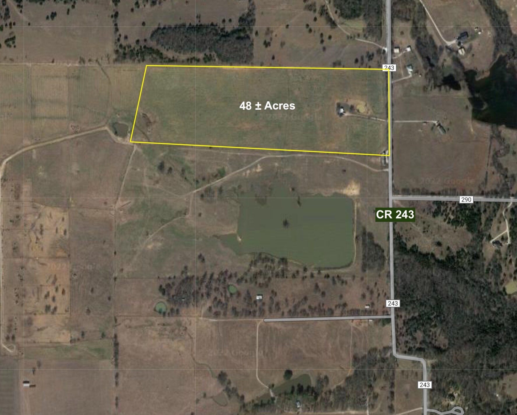 48 County Rd 243, Collinsville, TX for sale Aerial- Image 1 of 1