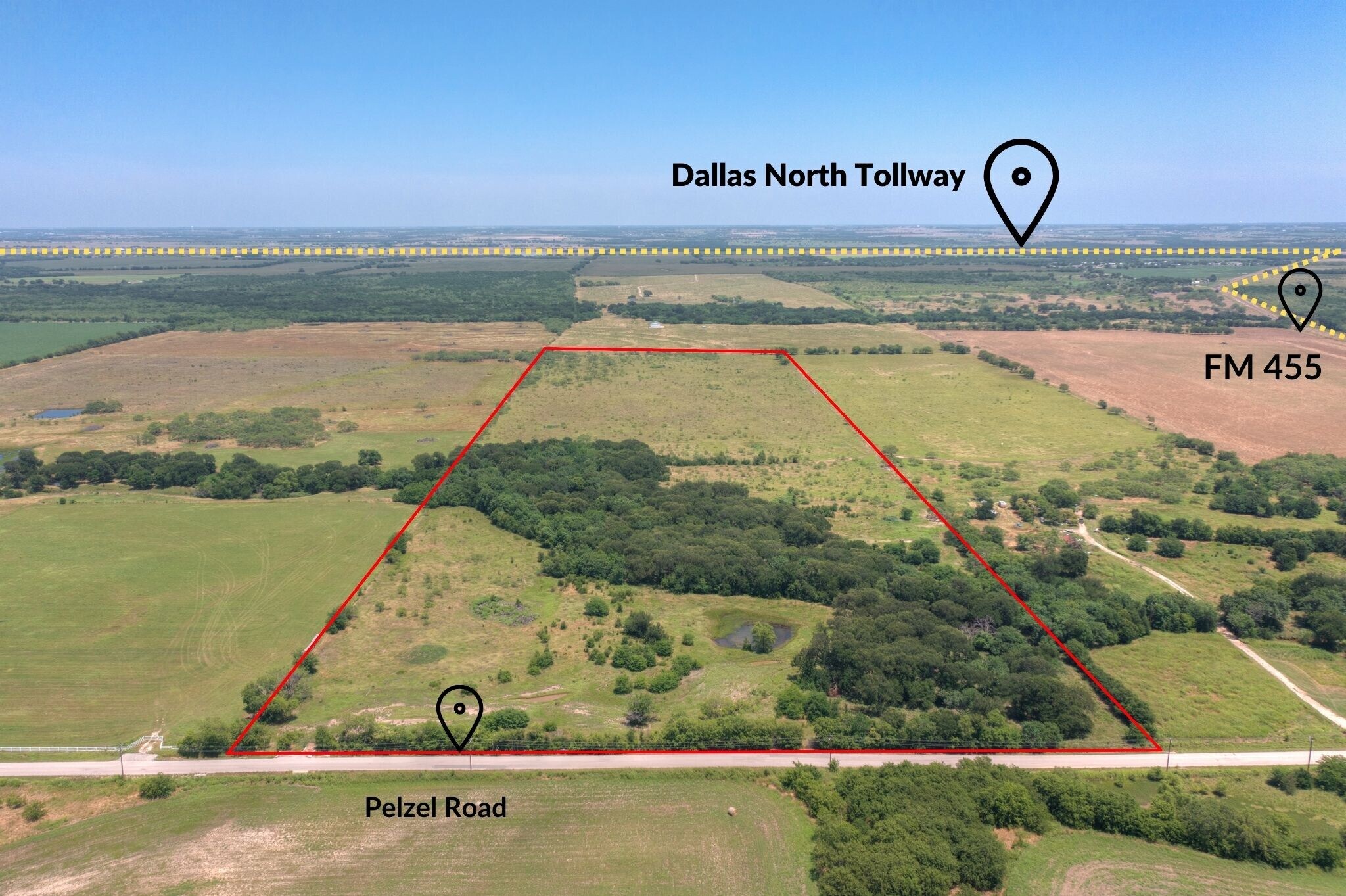 TBD Pelzel, Pilot Point, TX for sale Aerial- Image 1 of 1