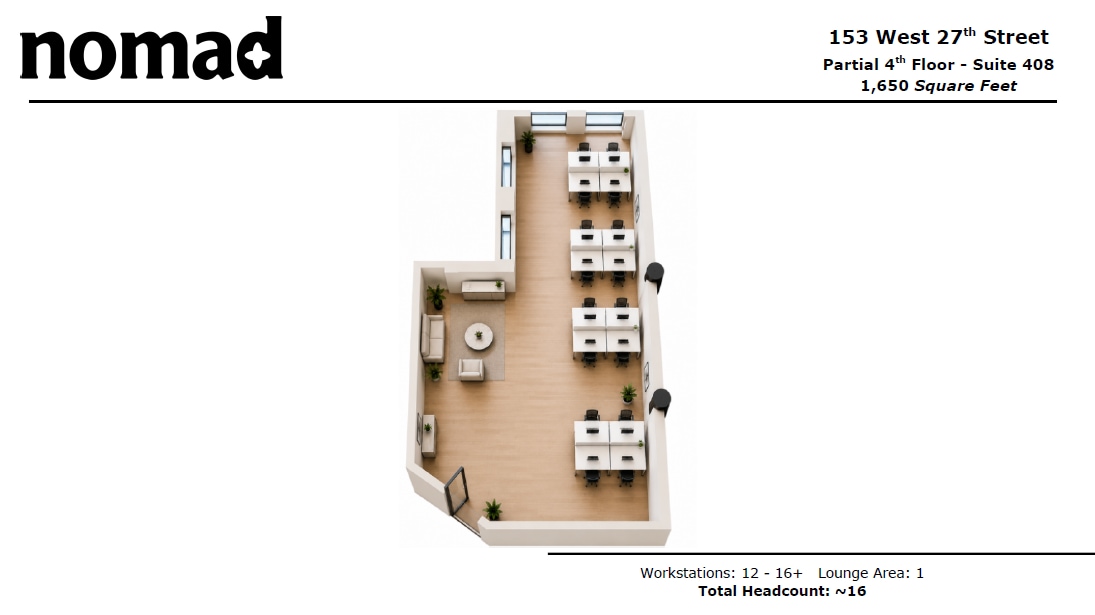 153 W 27th St, New York, NY for lease Floor Plan- Image 1 of 5