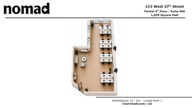153 W 27th St, New York, NY for lease Floor Plan- Image 1 of 5