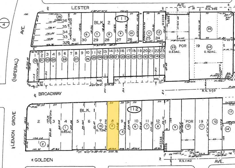 7875 Broadway, Lemon Grove, CA for sale - Plat Map - Image 2 of 7