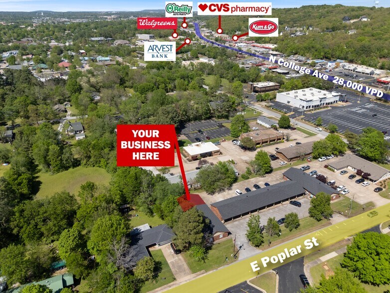 100 E Poplar St, Fayetteville, AR for lease - Building Photo - Image 1 of 14