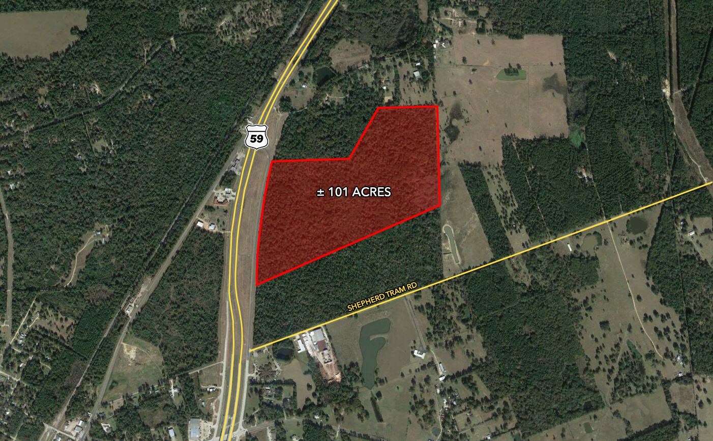 Highway 59 North, Shepherd, TX for sale Aerial- Image 1 of 1