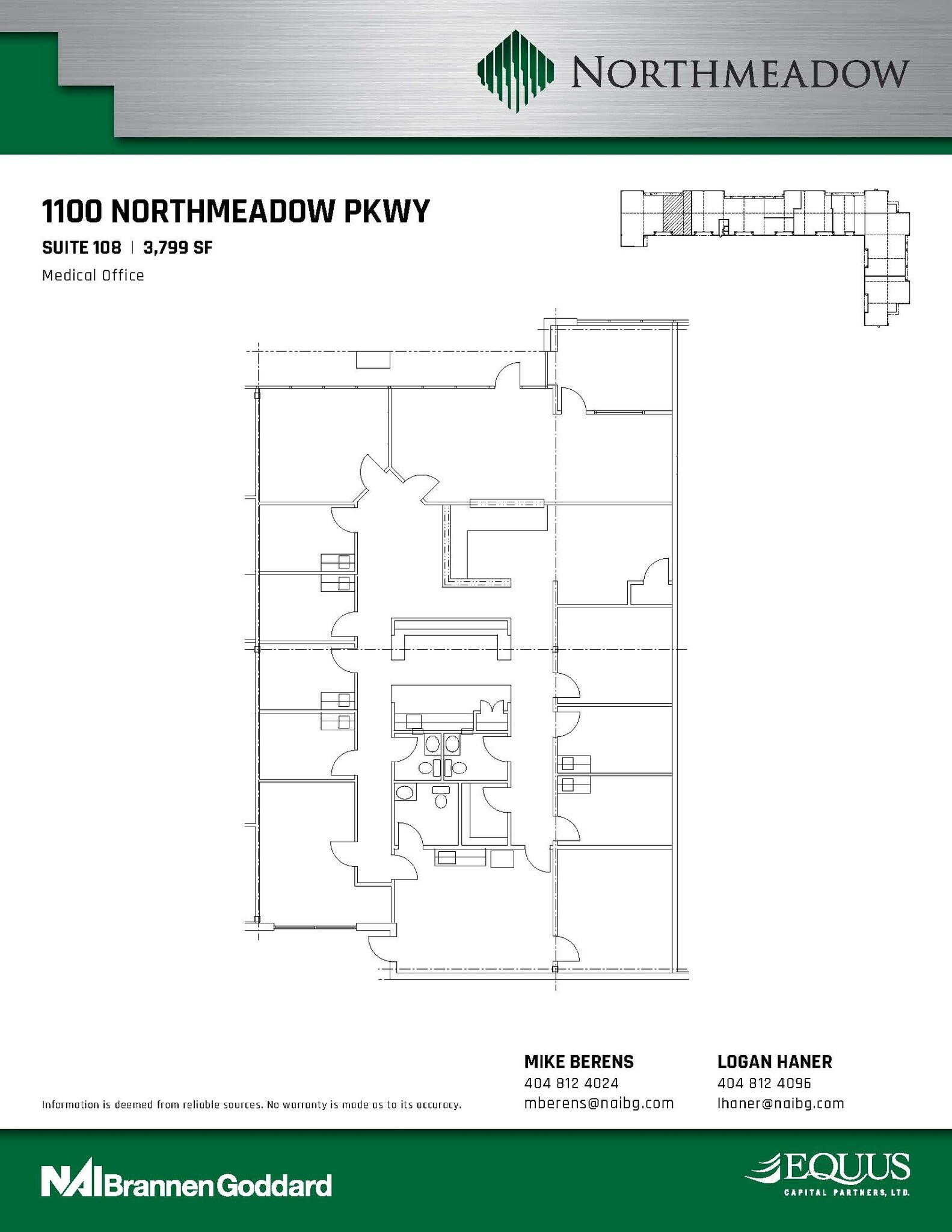 1100 Northmeadow Pky, Roswell, GA for lease Floor Plan- Image 1 of 1