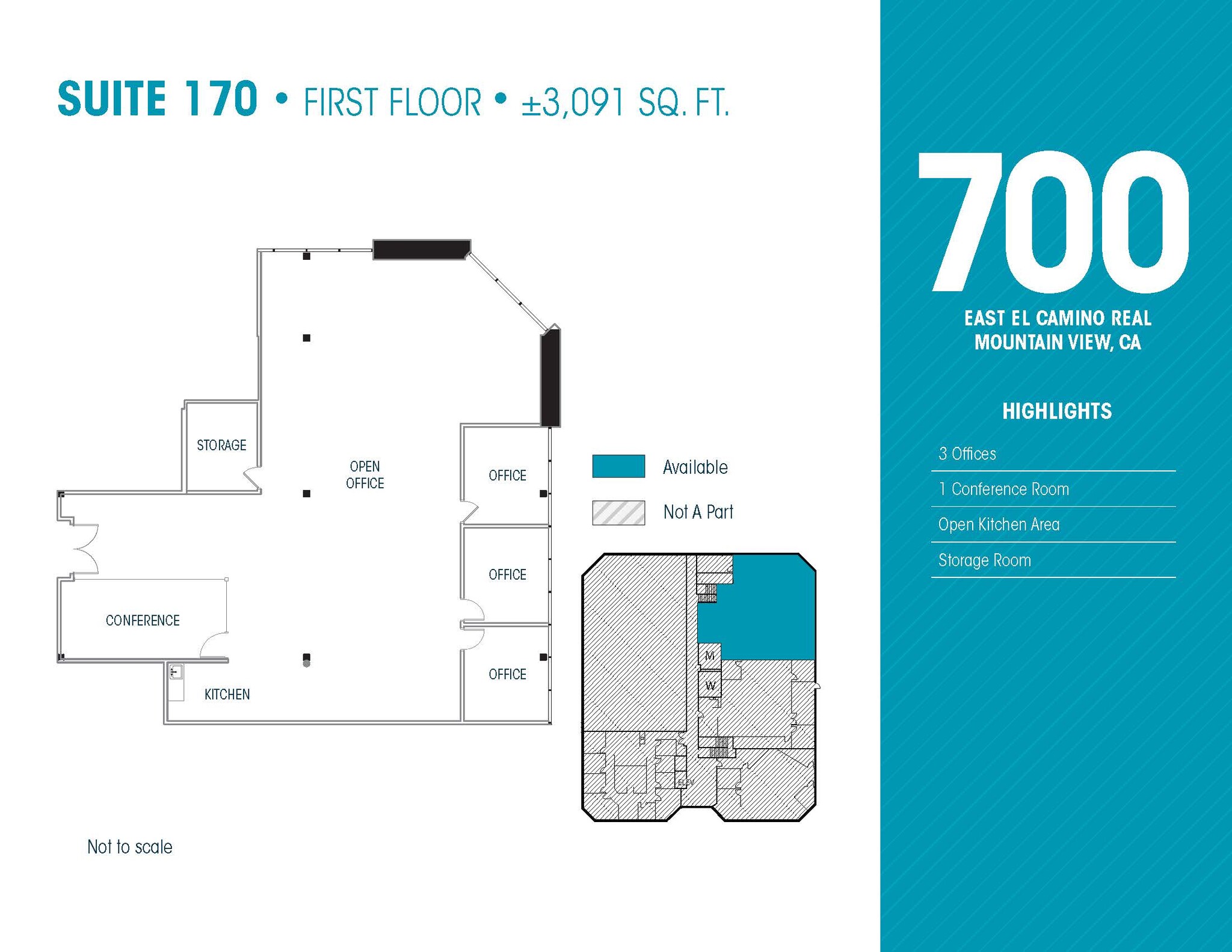 700 E El Camino Real, Mountain View, CA for lease Floor Plan- Image 1 of 5