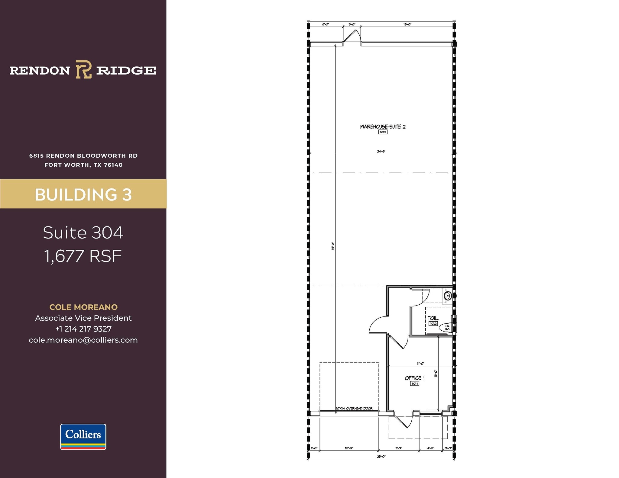 6815 Rendon Bloodworth Rd, Fort Worth, TX for lease Floor Plan- Image 1 of 8