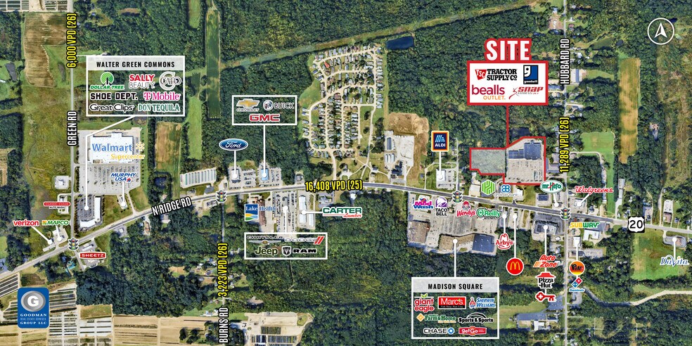 6581-6603 N Ridge Rd, Madison, OH for lease - Aerial - Image 2 of 16