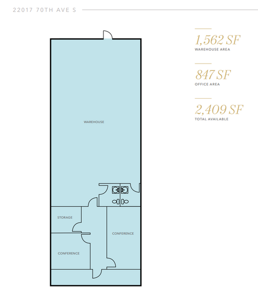 22017-22035 70th Ave S, Kent, WA for lease - Floor Plan - Image 2 of 2