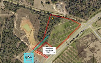 Houston Lake & Langston Rd, Perry, GA - aerial  map view