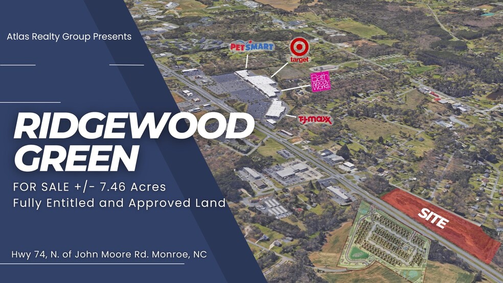 0 Hwy 74, Monroe, NC for sale - Aerial - Image 1 of 3