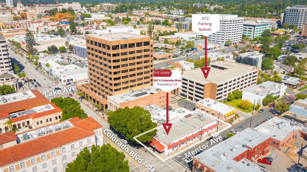 937 E Colorado Blvd, Pasadena, CA for lease - Aerial - Image 2 of 16