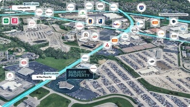 5333 W Pike Plaza Rd, Indianapolis, IN - AERIAL map view