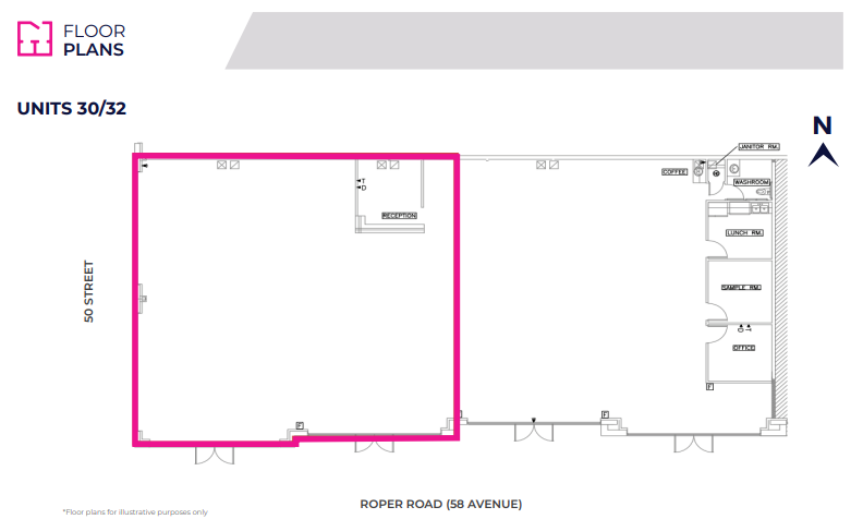 4914-4962 Roper Rd NW, Edmonton, AB T6B 3T7 - Unit 30-32 -  - Floor Plan - Image 1 of 1