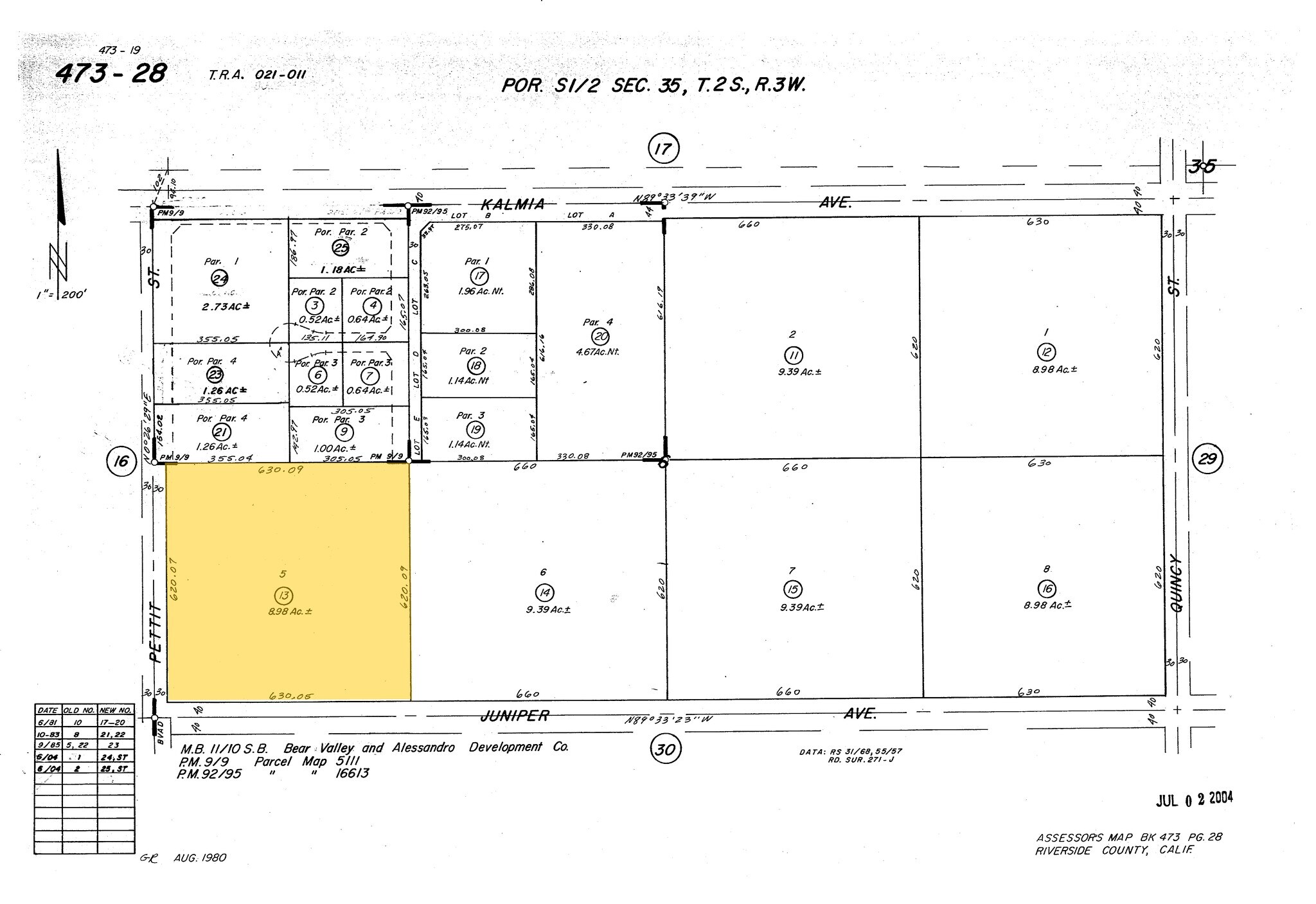 Pettit St And Juniper Ave, Moreno Valley, CA for sale Plat Map- Image 1 of 2