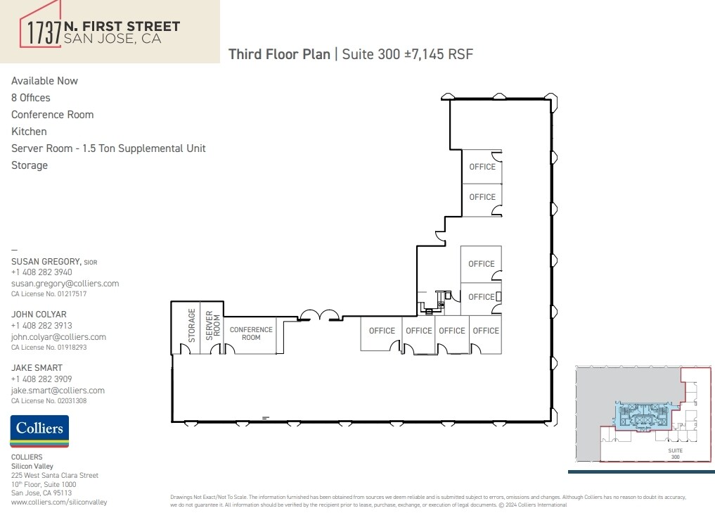 1737 N 1st St, San Jose, CA for lease Floor Plan- Image 1 of 1