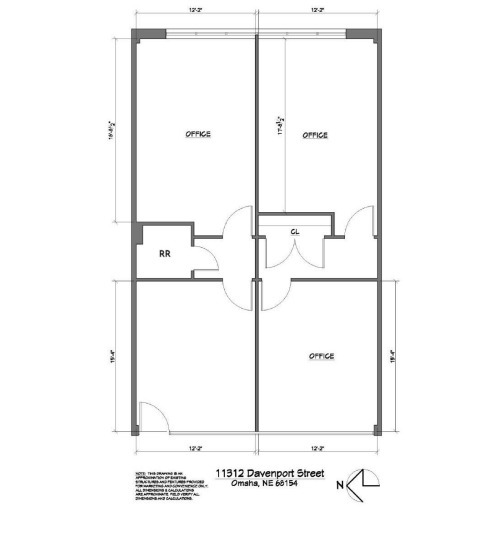 11312 Davenport St, Omaha, NE for lease Floor Plan- Image 1 of 1