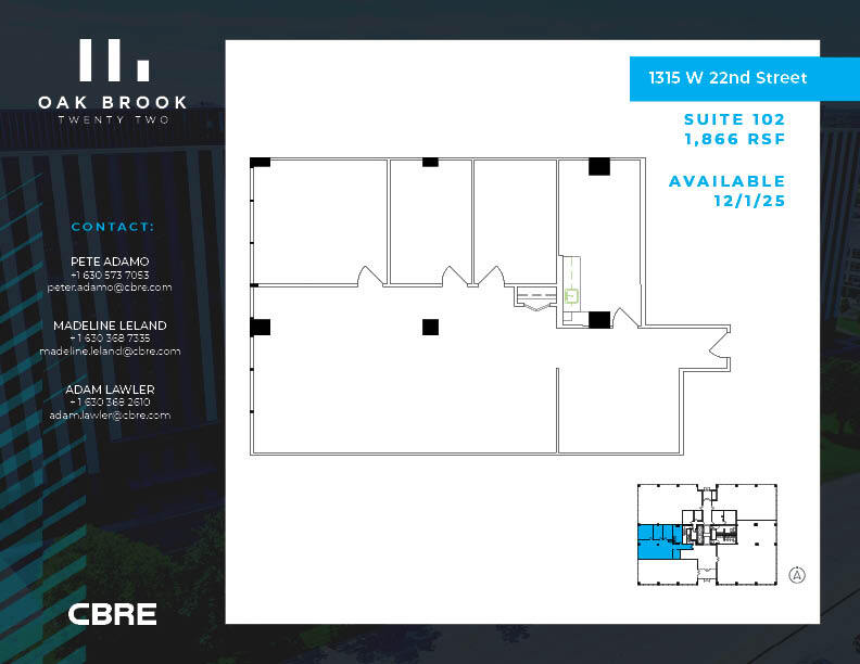 1315 W 22nd St, Oak Brook, IL for lease Floor Plan- Image 1 of 1