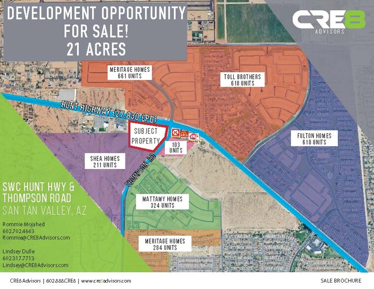 SW Hunt Hwy & Thompson Rd, San Tan Valley, AZ for sale - Building Photo - Image 1 of 4