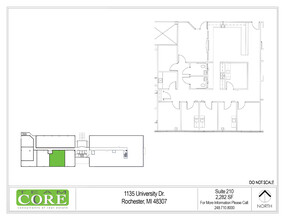 1135 W University Dr, Rochester Hills, MI for lease Floor Plan- Image 1 of 1