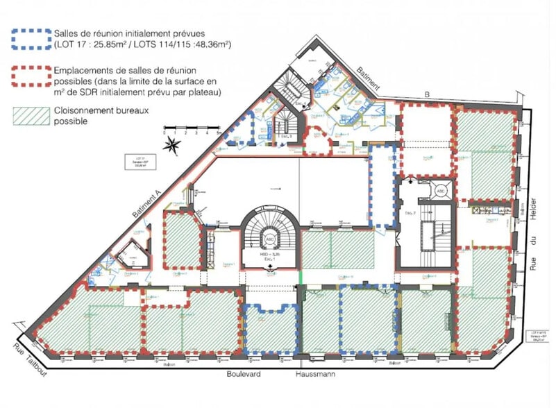 13 Bis Boulevard Haussmann, Paris for lease - Floor Plan - Image 2 of 3