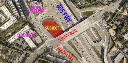 11445 W Sunset, Los Angeles, CA - AERIAL  map view