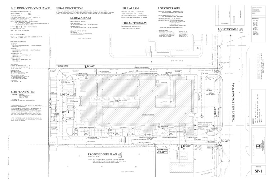 16240 W 12 Mile Rd, Southfield, MI for sale - Site Plan - Image 2 of 2