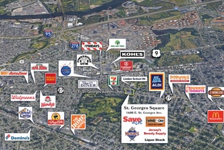 1600 E Saint Georges Ave, Linden, NJ - AERIAL map view - Image1
