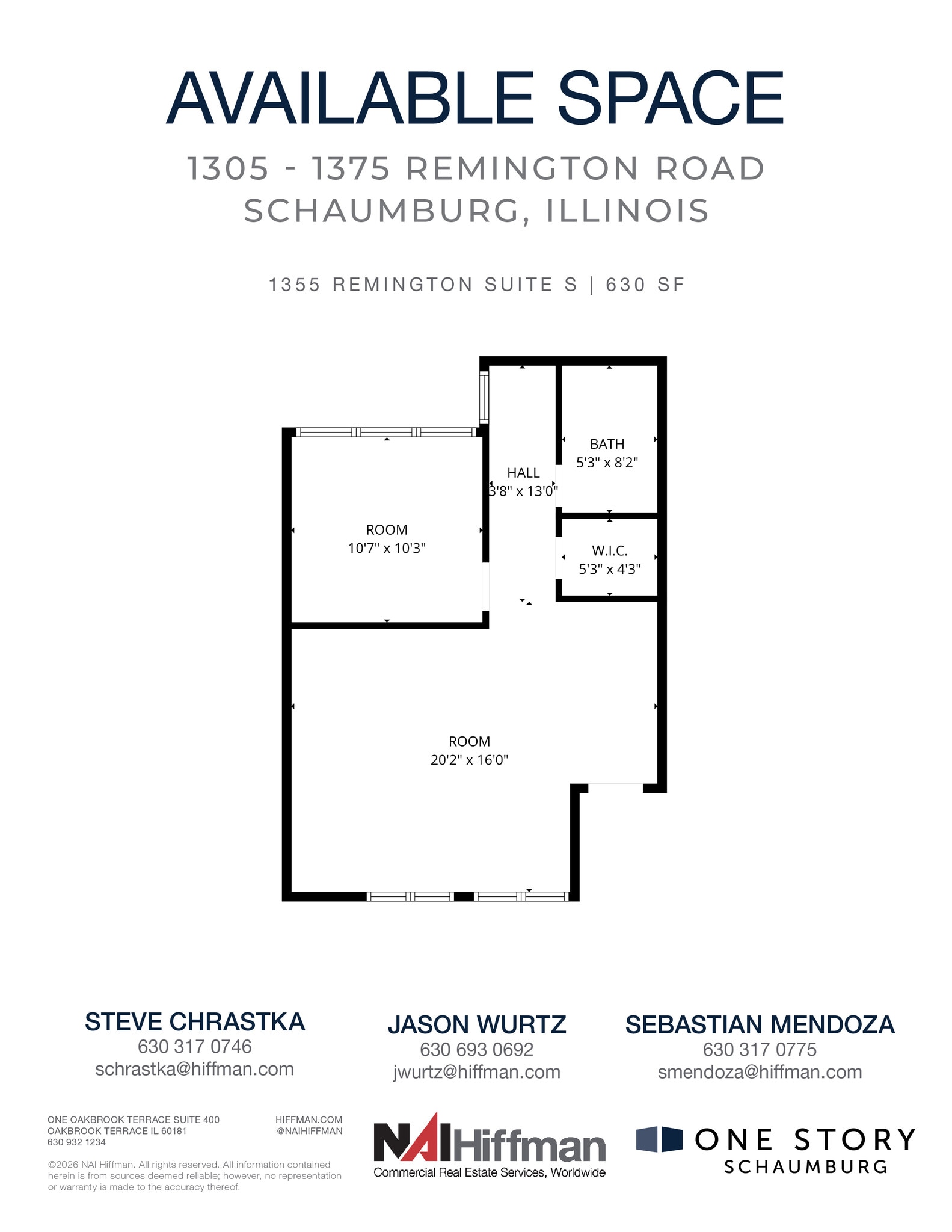 1305 Remington Rd, Schaumburg, IL for lease Floor Plan- Image 1 of 2