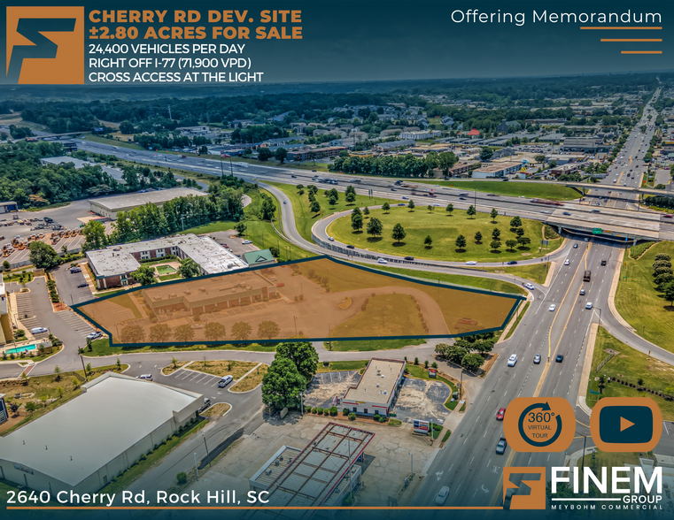 2640 Cherry Rd.- 2.8 Acres, Rock Hill, SC for sale - Building Photo - Image 1 of 14