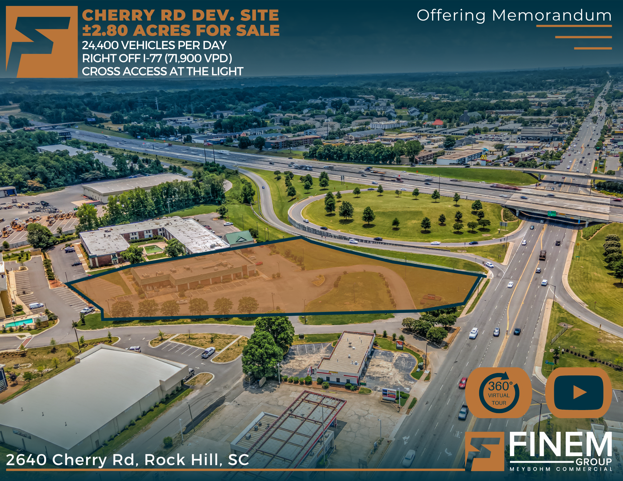 2640 Cherry Rd.- 2.8 Acres, Rock Hill, SC for sale Building Photo- Image 1 of 15