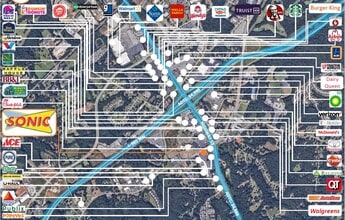 3415 Atlanta Hwy, Flowery Branch, GA - AERIAL  map view