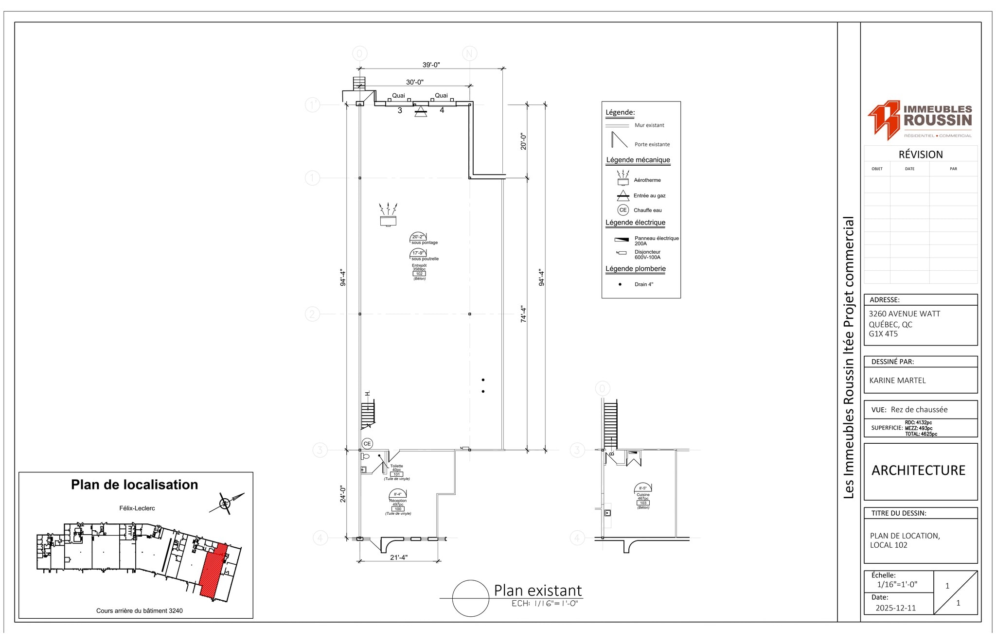 3260 Av Watt, Québec, QC for lease Site Plan- Image 1 of 1