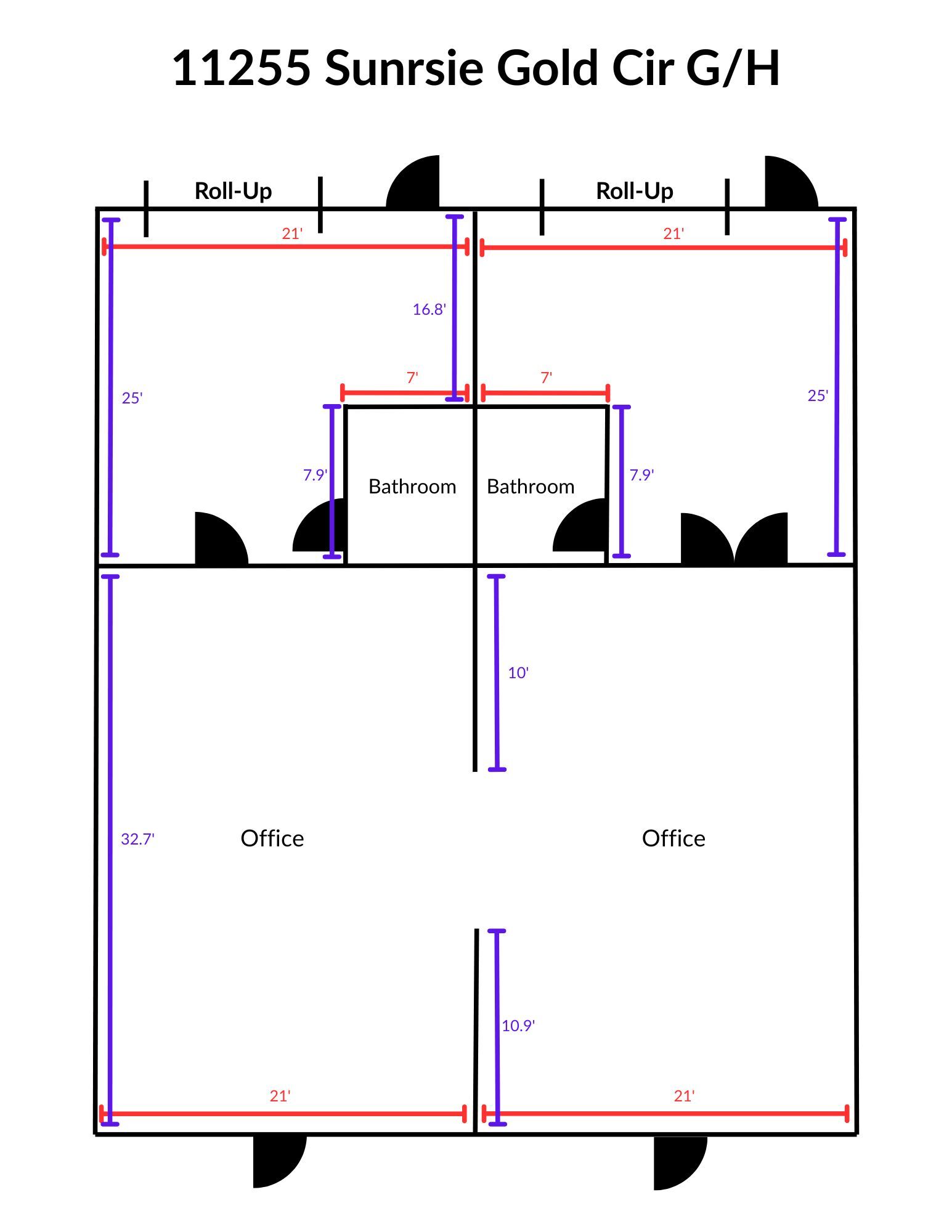 11255 Sunrise Gold Cir, Rancho Cordova, CA for lease Floor Plan- Image 1 of 6