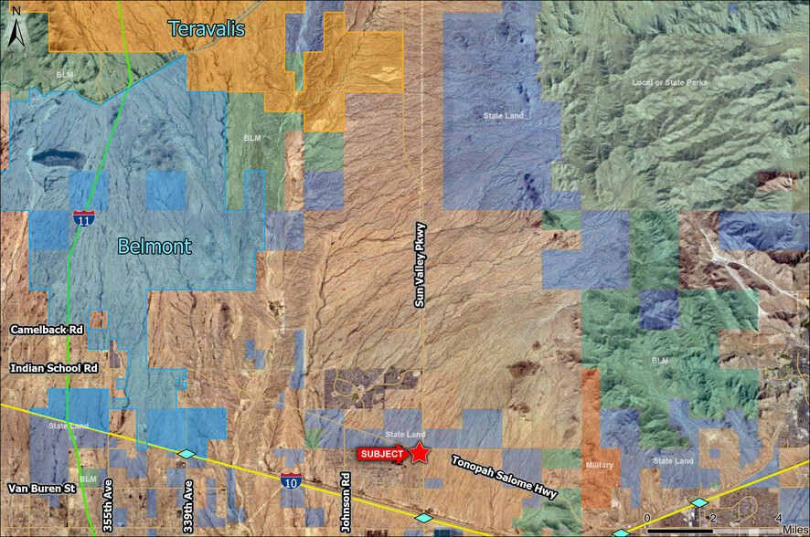 Sun Valley Pkwy & Tonopah Salome Hwy, Buckeye, AZ for sale - Aerial - Image 3 of 4