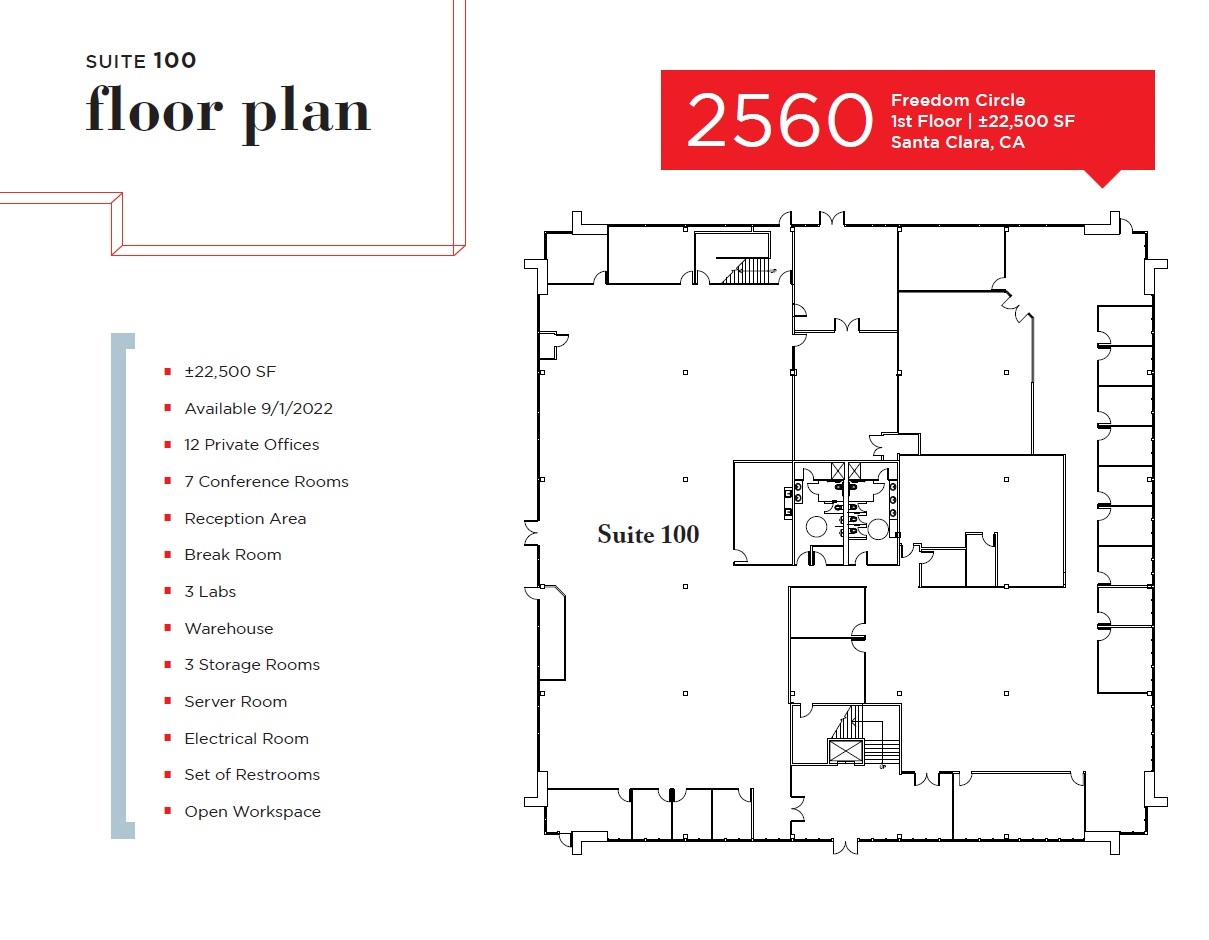 2518 Mission College Blvd, Santa Clara, CA for lease Floor Plan- Image 1 of 1